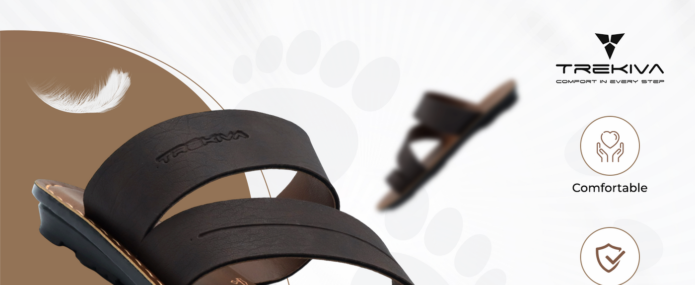 Men’s Open-Toe Slip-On Sandals With Cross Straps | TPG-3050 A+ Content