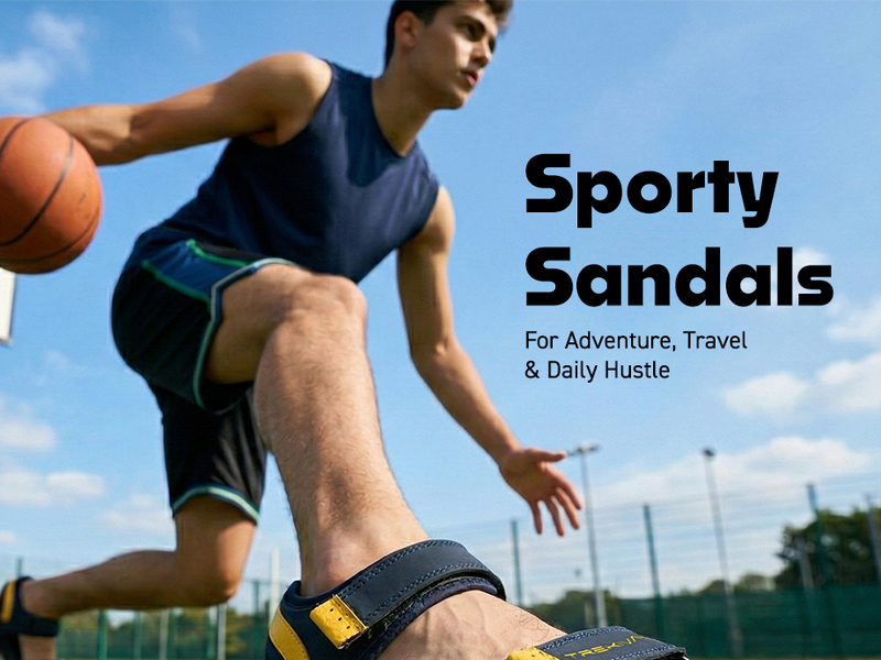 Men’s Sporty & Stylish Sandals With Velcro Straps | TSD-4003 A+ Content