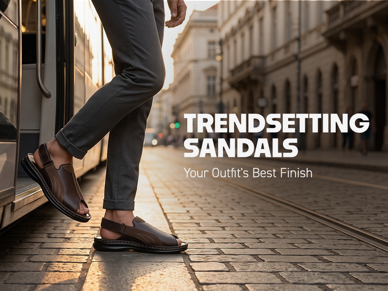 Men’s Open-Toe Slip-On Sandals With Arch Support | TPG-3049 A+ Content