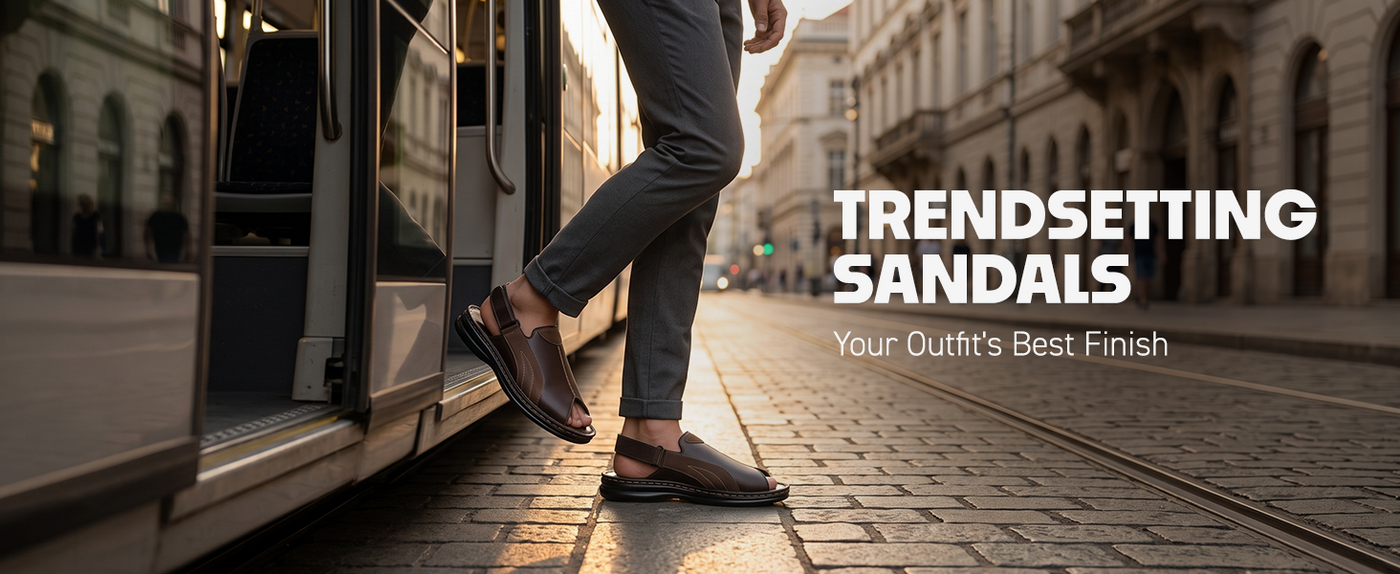 Men’s Open-Toe Slip-On Sandals With Arch Support | TPG-3049 A+ Content
