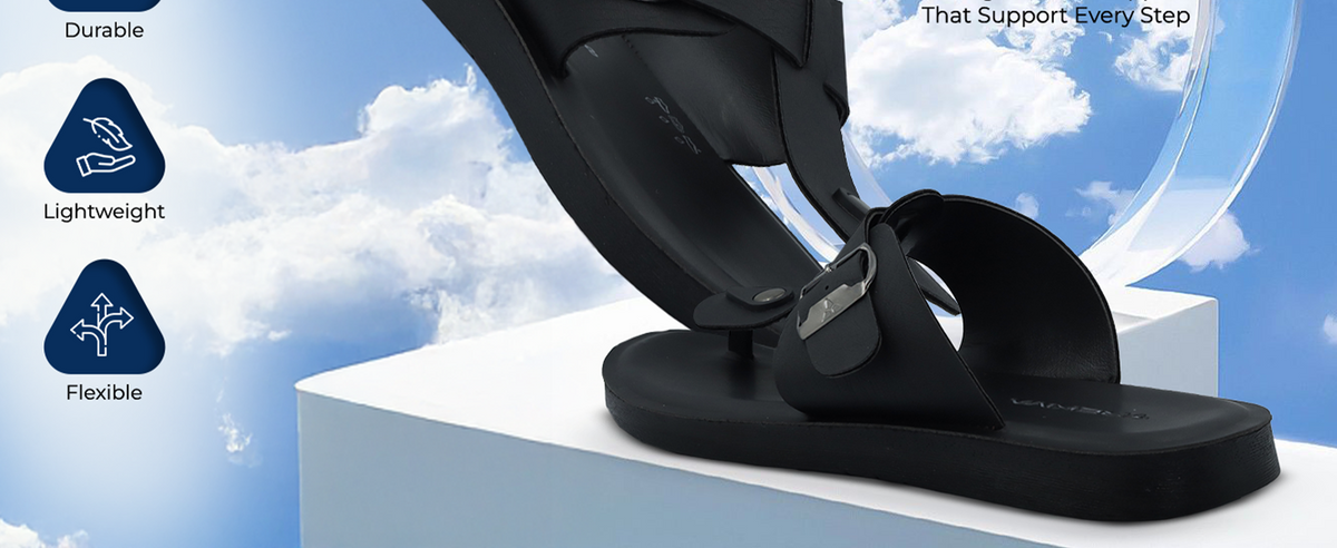 Men’s Slip-On Sandals With Adjustable Buckle Closure | TPG-3051 A+ Content