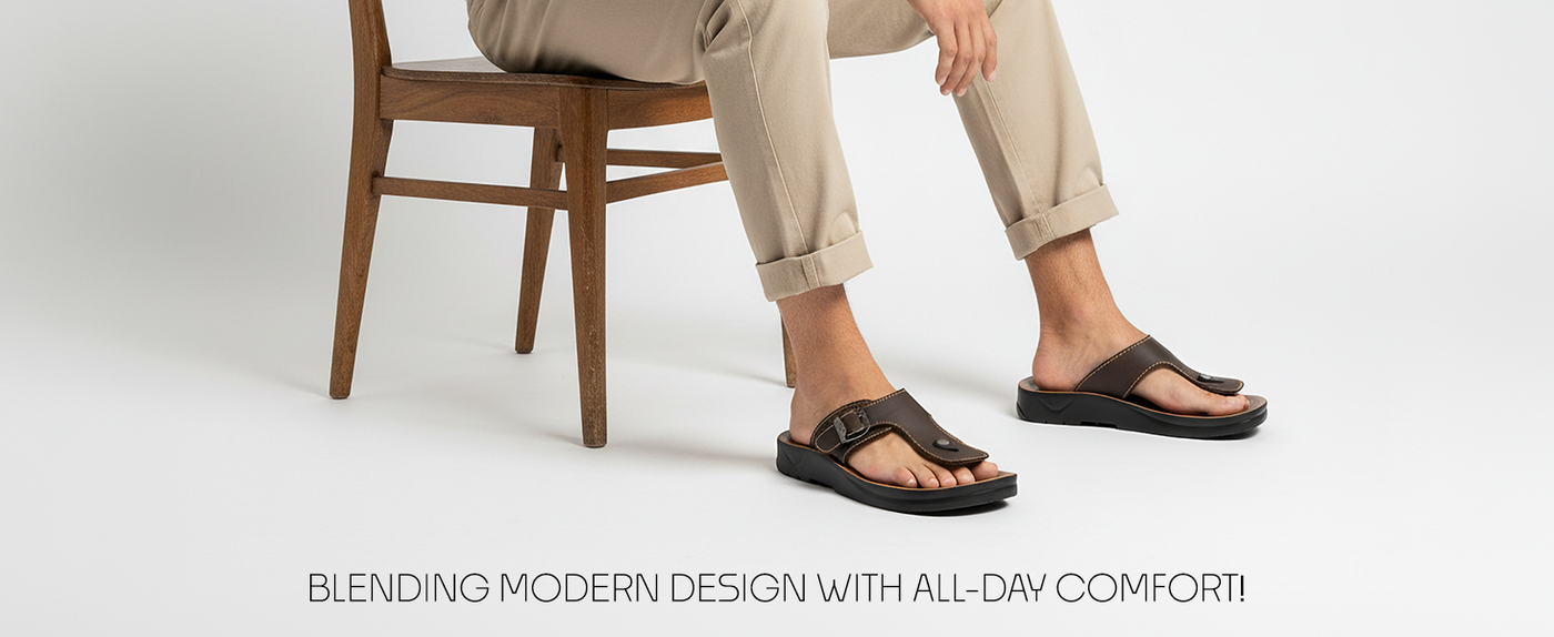 Men’s Open-Toe Sandals With Adjustable Buckle Closure | TPG-3037 A+ Content