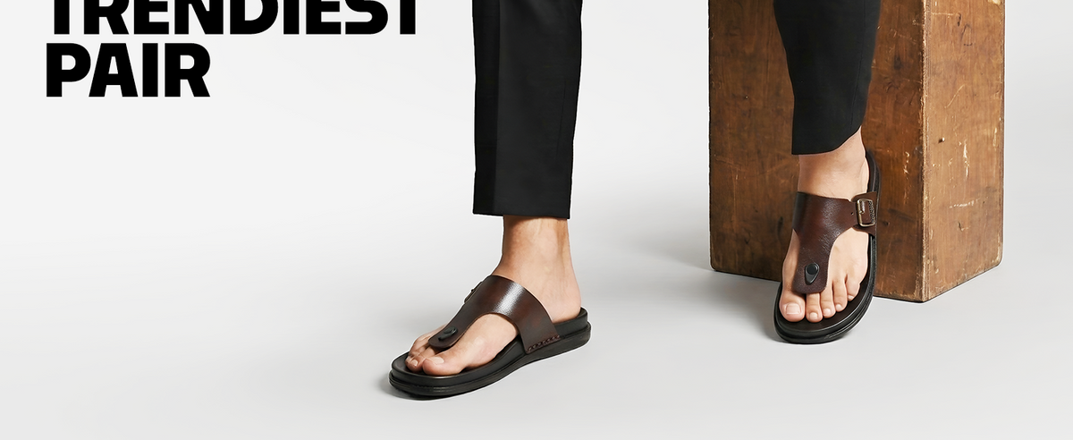 Men’s Slip-On Sandals With Buckle Closure | TPG-3082 A+ Content