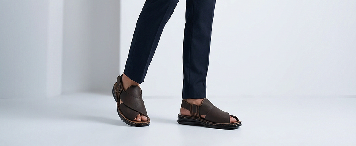 Men’s Open-Toe Slip-On Sandals With Arch Support | TPG-3040 A+ Content