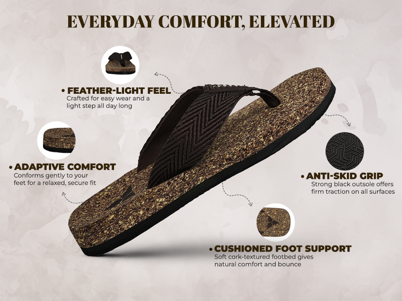 Everyday Slipper With Cork-Like Footbed | TFG-1054 A+ Content
