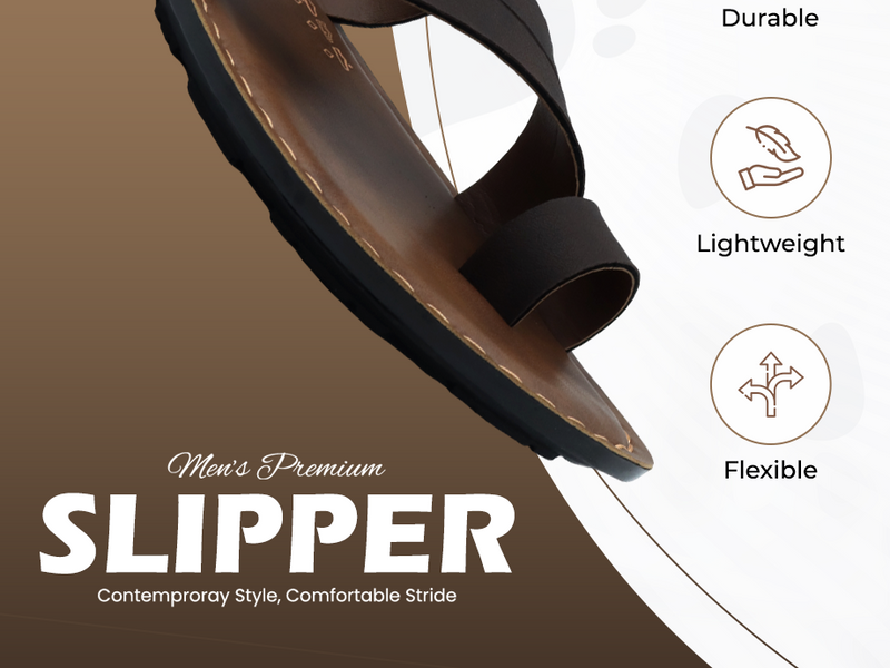 Men’s Open-Toe Slip-On Sandals With Cross Straps | TPG-3050 A+ Content
