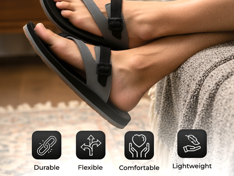Everyday Open-Toe Slippers With Criss Cross Straps | TR-T0201 A+ Content