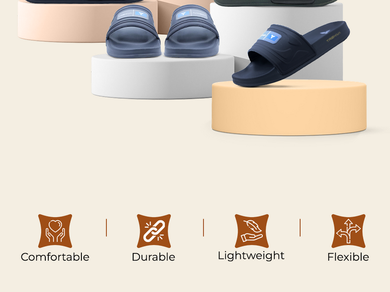 Comfort Unisex Slides With Soft & Flexible Footbed | TSG-2001 A+ Content