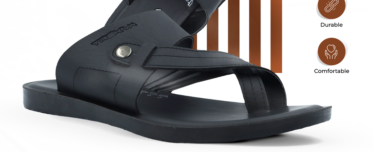 Men’s Open-Toe Sandals With Criss Cross Straps | TPG-3045 A+ Content