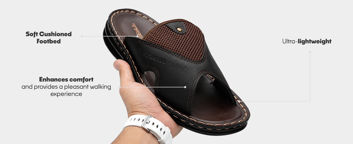 Men’s Open-Toe Slip-On Sandals With Arch Support | TPG-3047 A+ Content