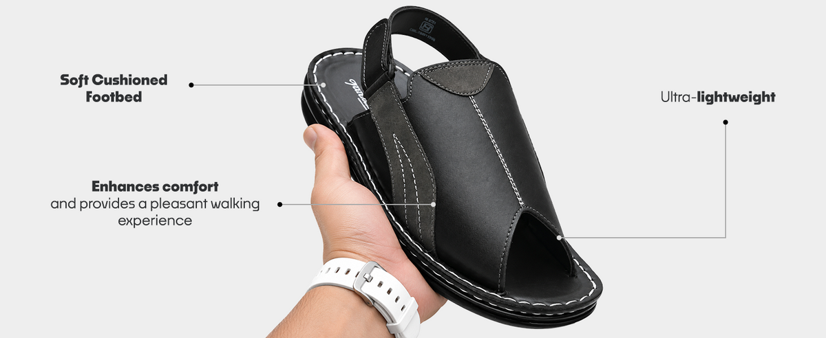 Men’s Open-Toe Slip-On Sandals With Arch Support | TPG-3049 A+ Content