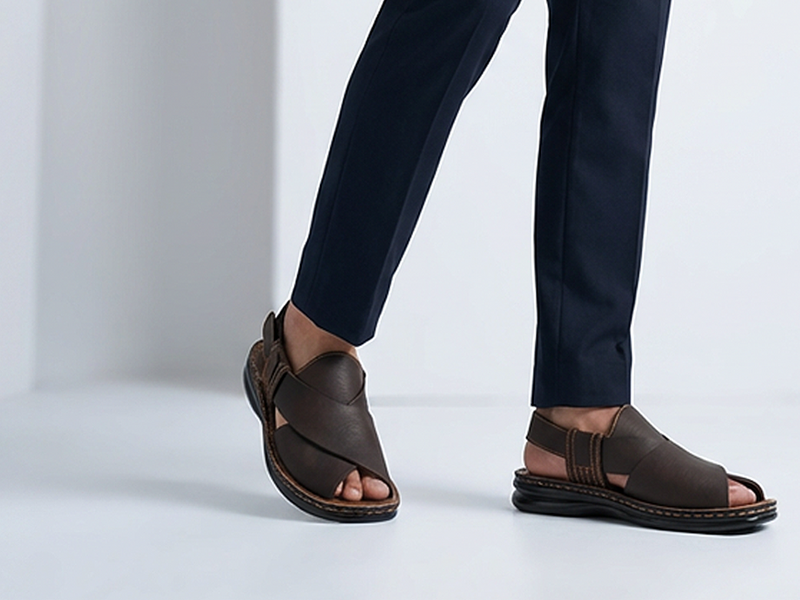 Men’s Open-Toe Slip-On Sandals With Arch Support | TPG-3040 A+ Content