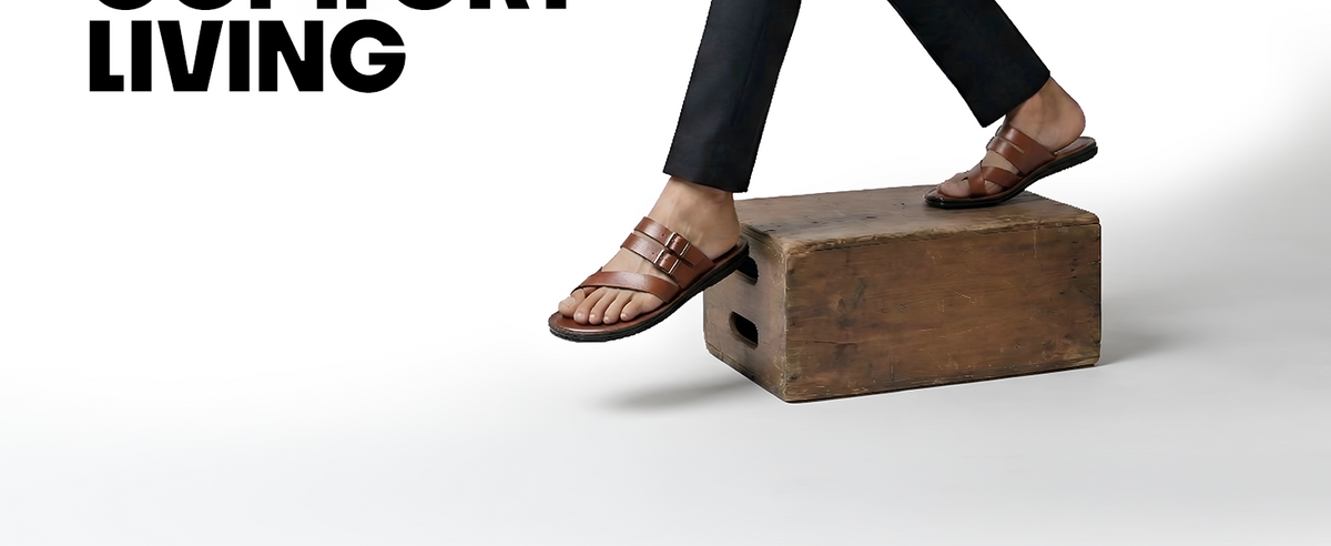Men’s Stylish Open-Toe Sandals With Cross Straps | TPG-3070 A+ Content