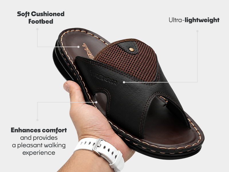 Men’s Open-Toe Slip-On Sandals With Arch Support | TPG-3047 A+ Content