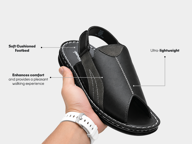 Men’s Open-Toe Slip-On Sandals With Arch Support | TPG-3049 A+ Content