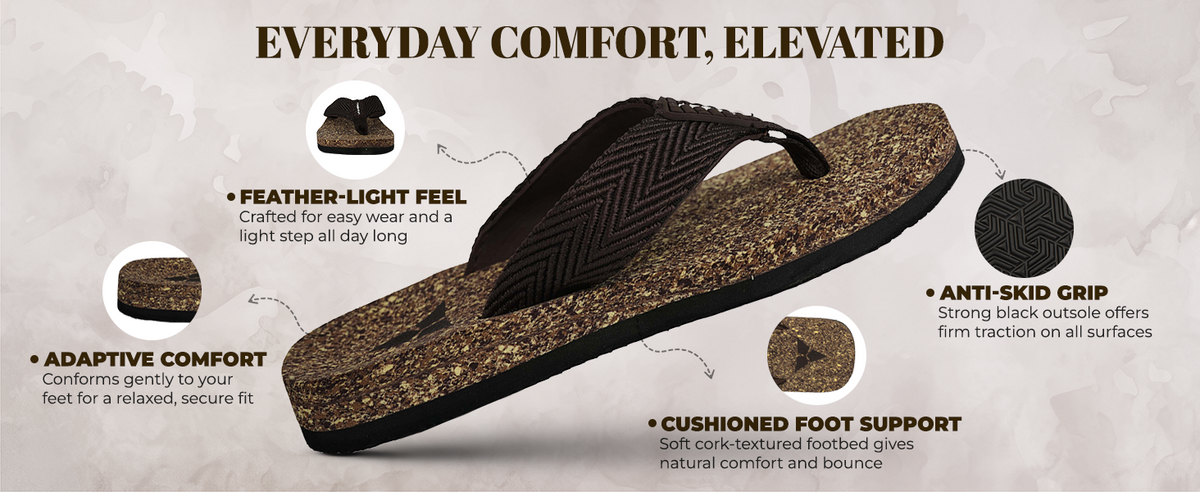 Everyday Slipper With Cork-Like Footbed | TFG-1054 A+ Content
