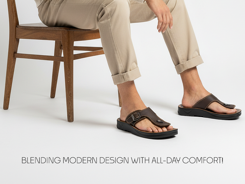 Men’s Open-Toe Sandals With Adjustable Buckle Closure | TPG-3037 A+ Content