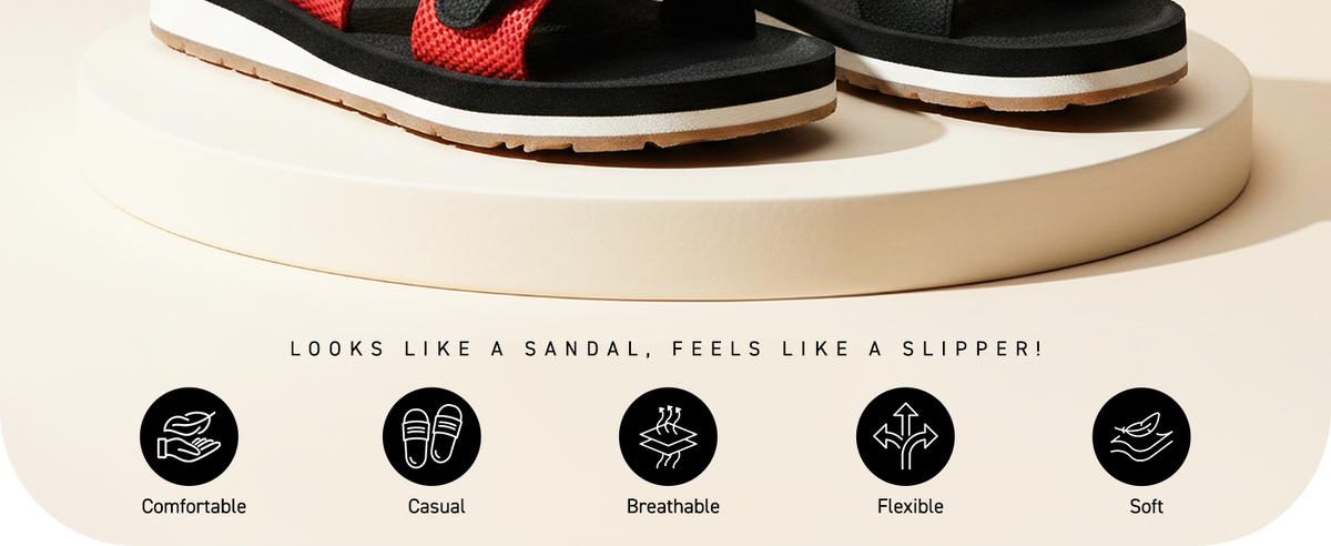 Flip-Flops With Breathable Mesh Top | TFG-1057 A+ Content