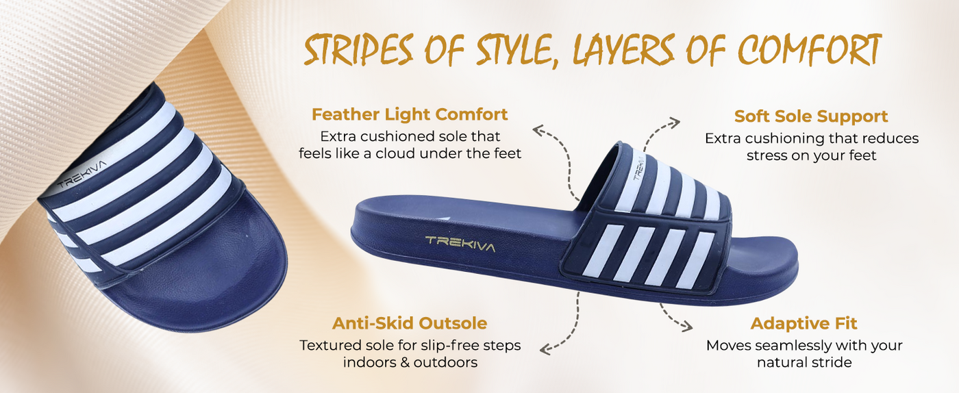 Comfort Unisex Slides With Soft & Flexible Footbed | TSG-2002 A+ Content