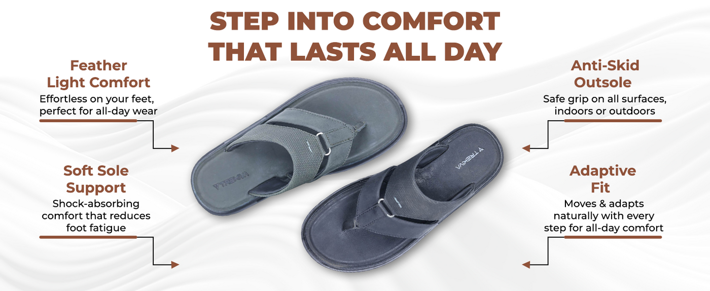 Men’s Slip-On Sandals With Arch Support | TPG-3001 A+ Content