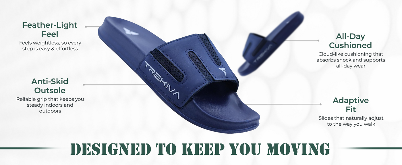 Comfort Unisex Slides With Soft & Flexible Footbed | TSG-2005 A+ Content