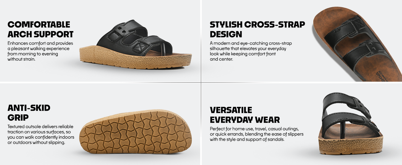 Men’s Everyday Sandals With Arch Support | TPG-3077 A+ Content