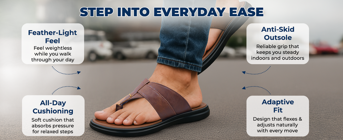 Men’s Slip-On Sandals With Arch Support | TPG-3002 A+ Content