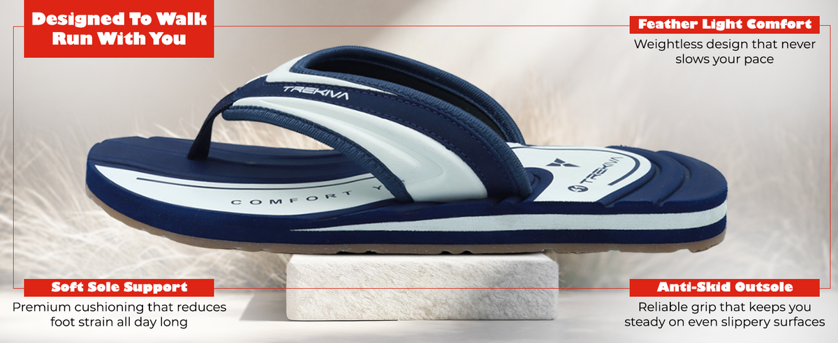 Men's Ortho Comfort Slippers With Cushioned Footbed  | TR-T0301 A+ Content