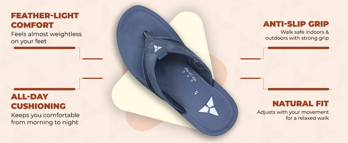 Classic Everyday Slippers With Arch Support | TPG-3027 A+ Content
