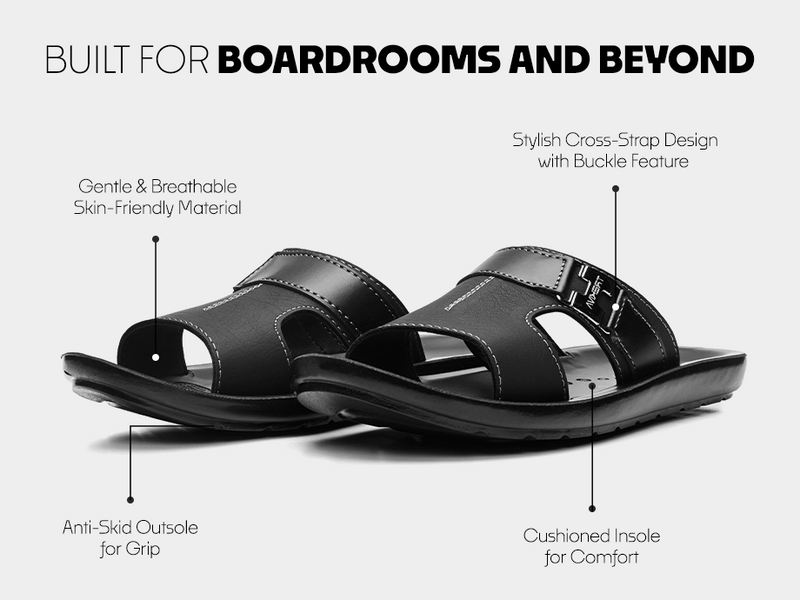 Men’s Open-Toe Slip-On Sandals With Arch Support | TPG-3035 A+ Content