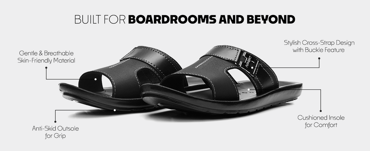 Men’s Open-Toe Slip-On Sandals With Arch Support | TPG-3035 A+ Content