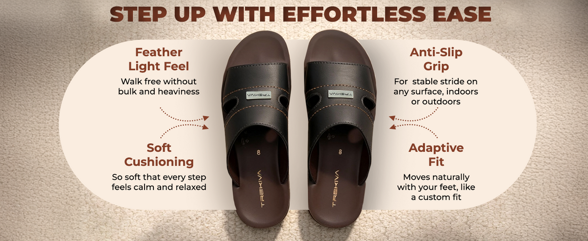Men’s Everyday Slip-On Sandals With Arch Support | TPG-3038 A+ Content