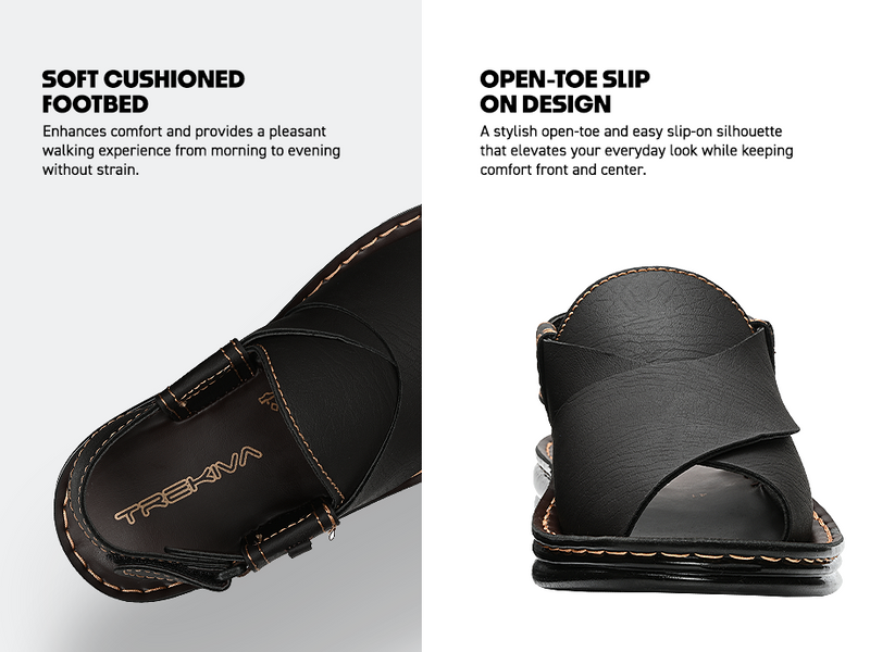 Men’s Open-Toe Slip-On Sandals With Arch Support | TPG-3040 A+ Content