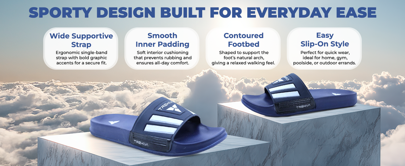 Comfort Unisex Slides With Soft & Flexible Footbed | TSG-2004 A+ Content