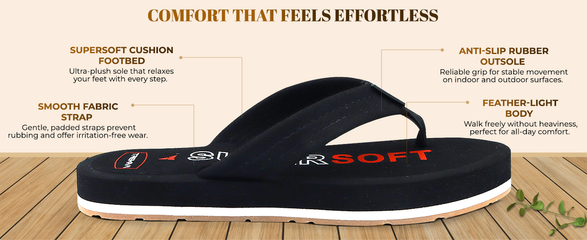 Super Soft Ortho Comfort Indoor & Outdoor Slippers | TR-T0901 A+ Content