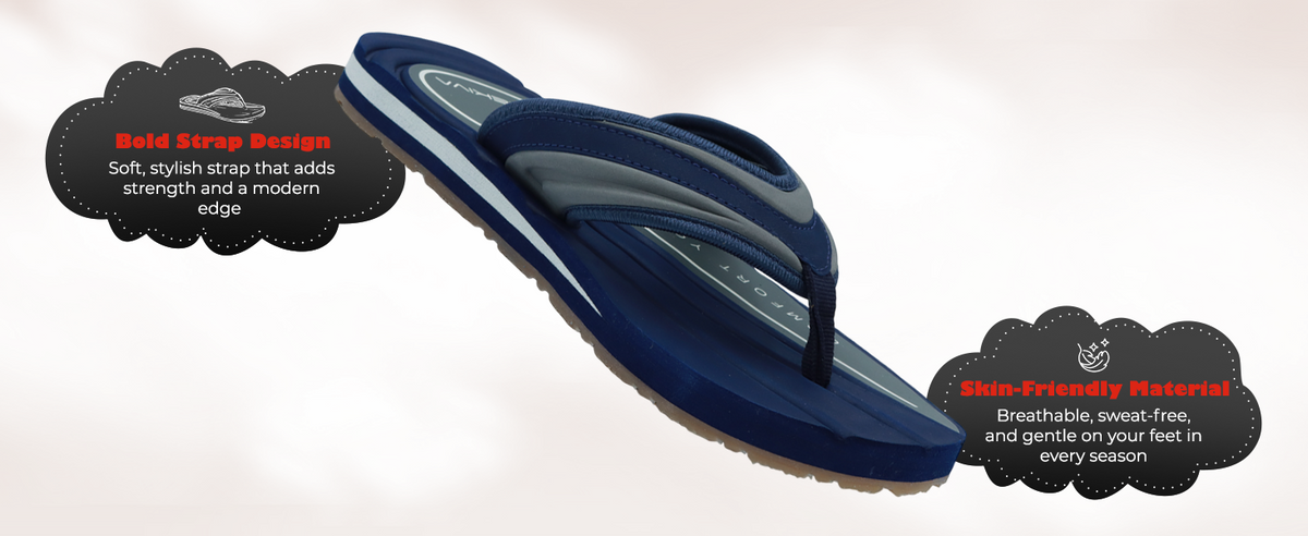 Men's Ortho Comfort Slippers With Cushioned Footbed  | TR-T0301 A+ Content