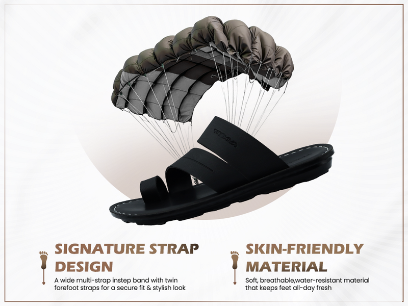 Men’s Open-Toe Slip-On Sandals With Cross Straps | TPG-3050 A+ Content