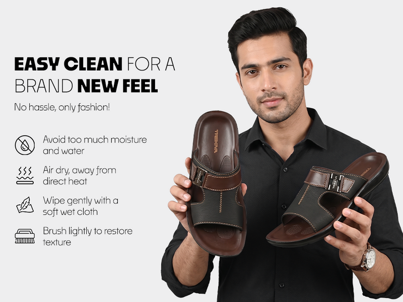 Men’s Open-Toe Slip-On Sandals With Arch Support | TPG-3035 A+ Content