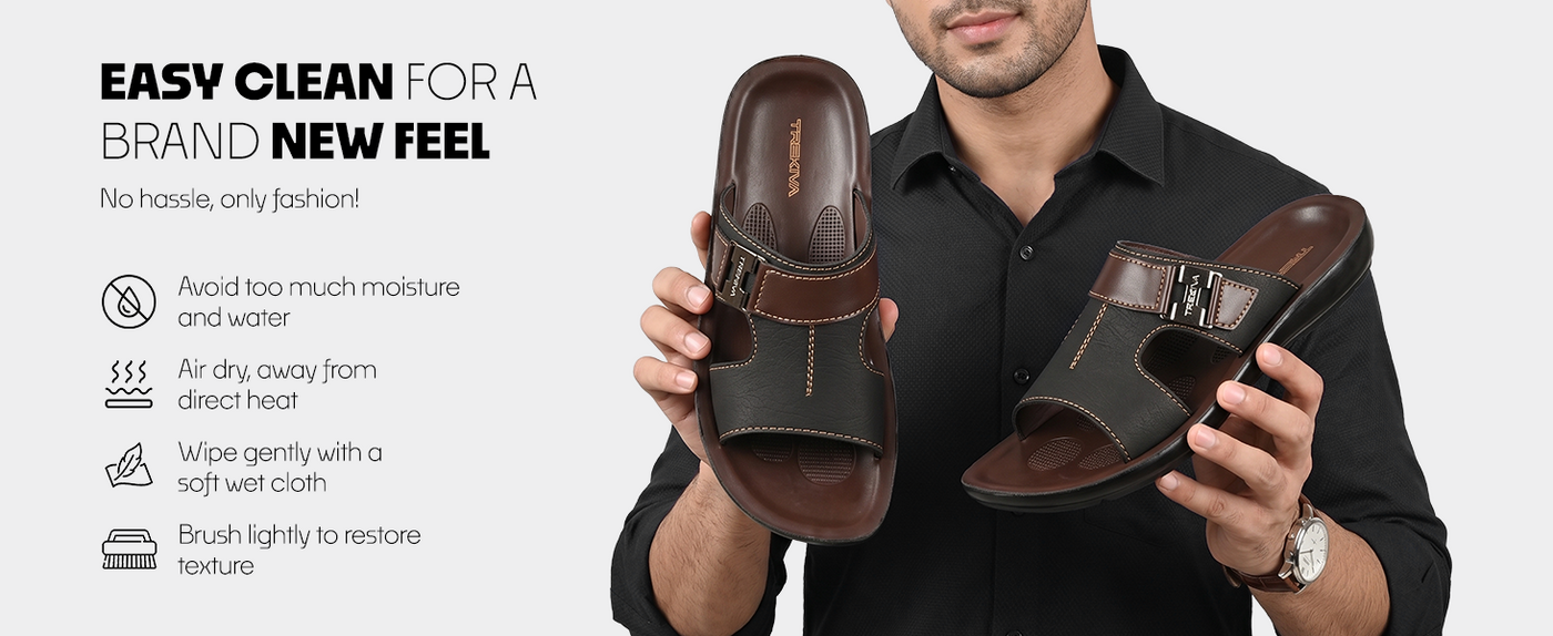 Men’s Open-Toe Slip-On Sandals With Arch Support | TPG-3035 A+ Content