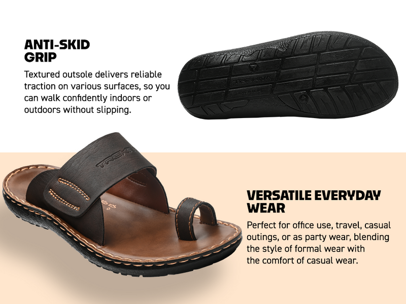 Men’s Open-Toe Slip-On Sandals With Arch Support | TPG-3036 A+ Content