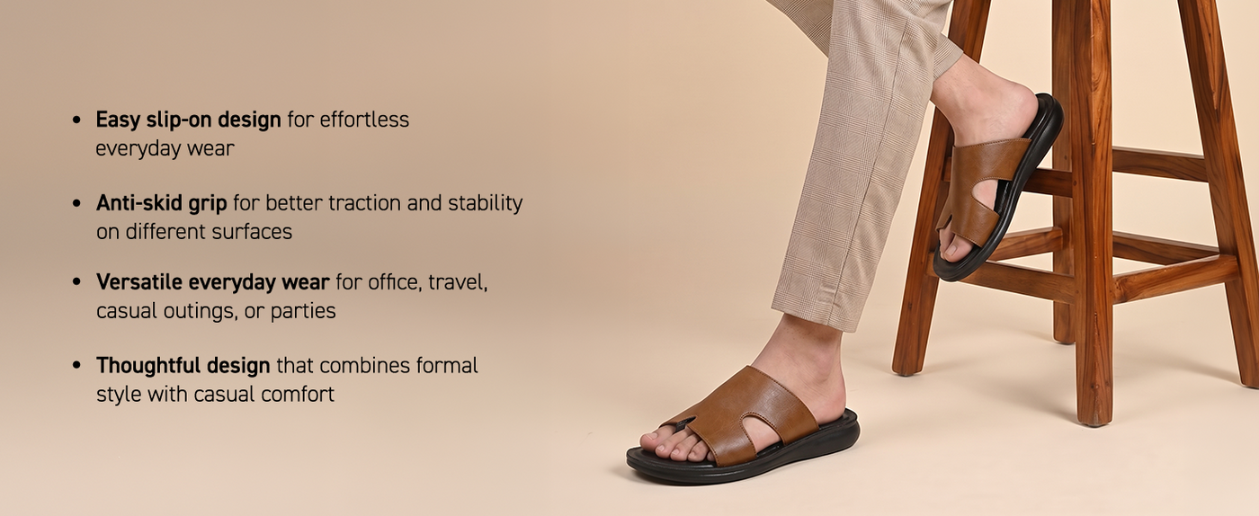 Men’s Slip-On Sandals With Arch Support | TPG-3074 A+ Content
