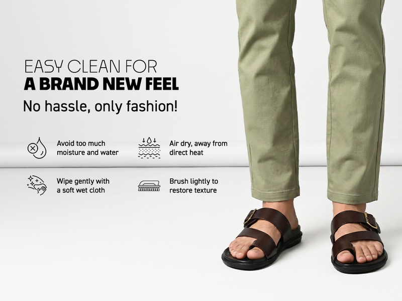 Men’s Open-Toe Sandals With Buckle Closure | TPG-3079 A+ Content