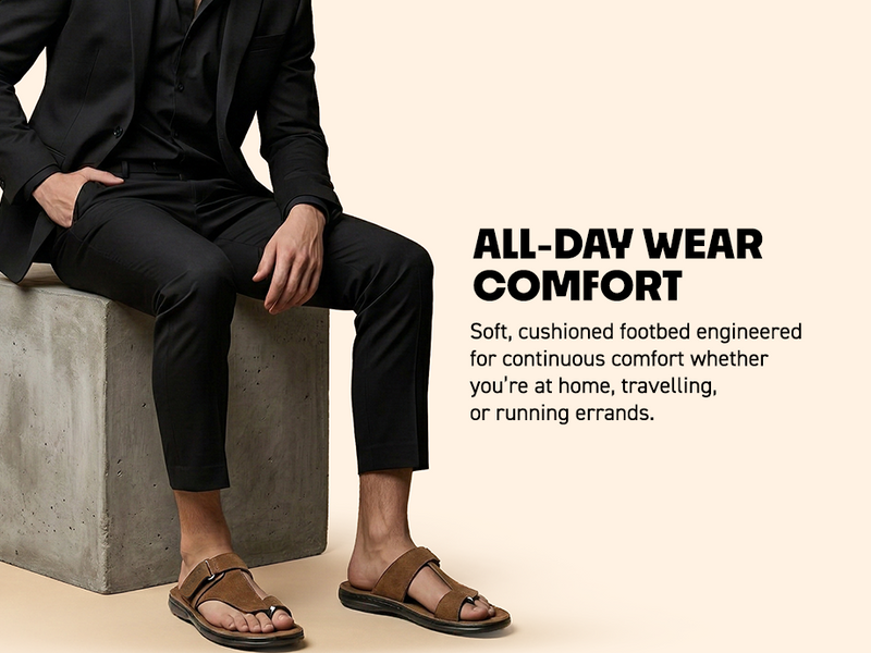 Men’s Open-Toe Sandals With Velcro Closure | TPG-3072 A+ Content