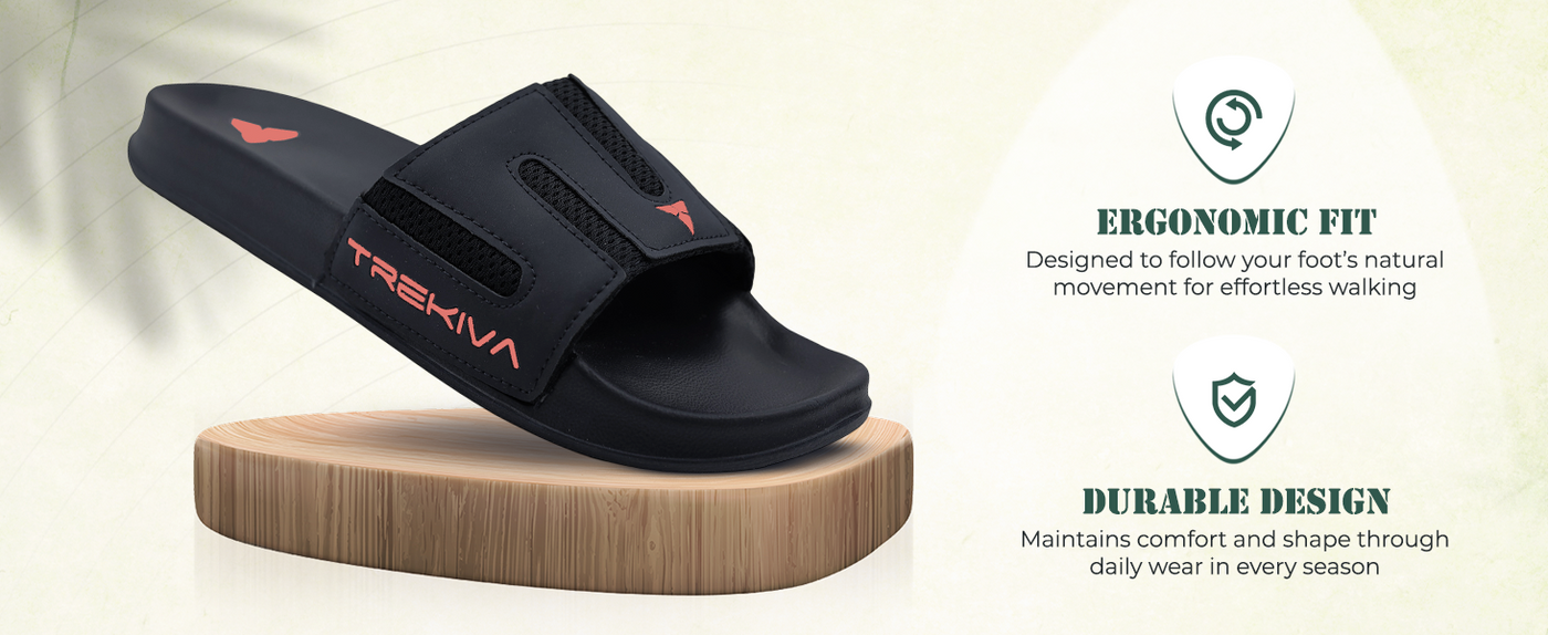 Comfort Unisex Slides With Soft & Flexible Footbed | TSG-2005 A+ Content