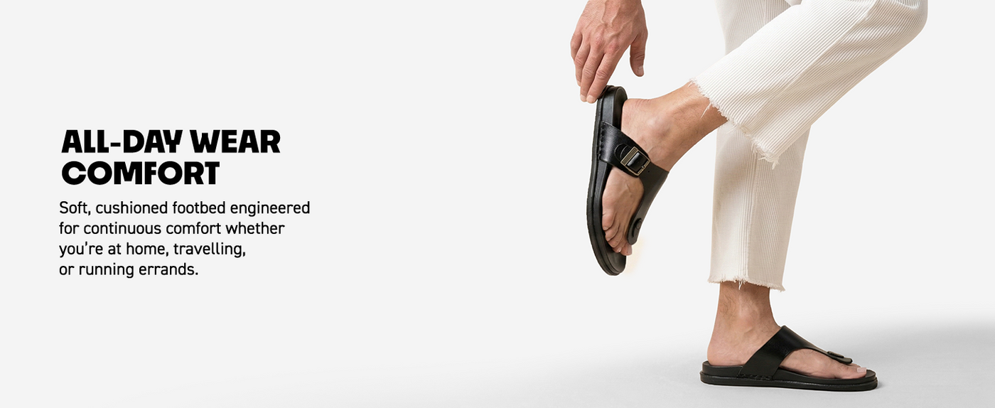 Men’s Slip-On Sandals With Buckle Closure | TPG-3082 A+ Content