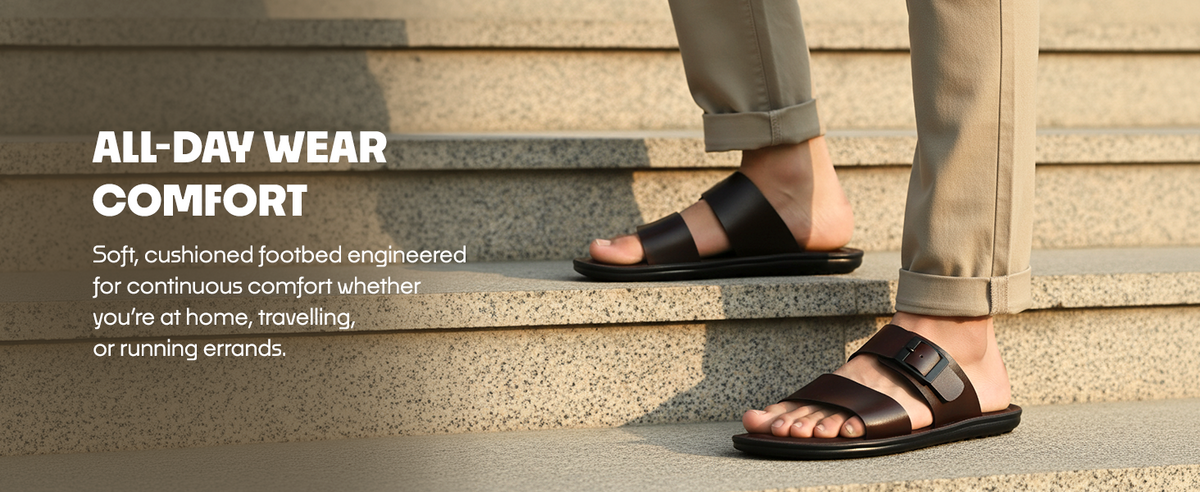 Men’s Cross Strap Sandals With Buckle Closure | TPG-3078 A+ Content