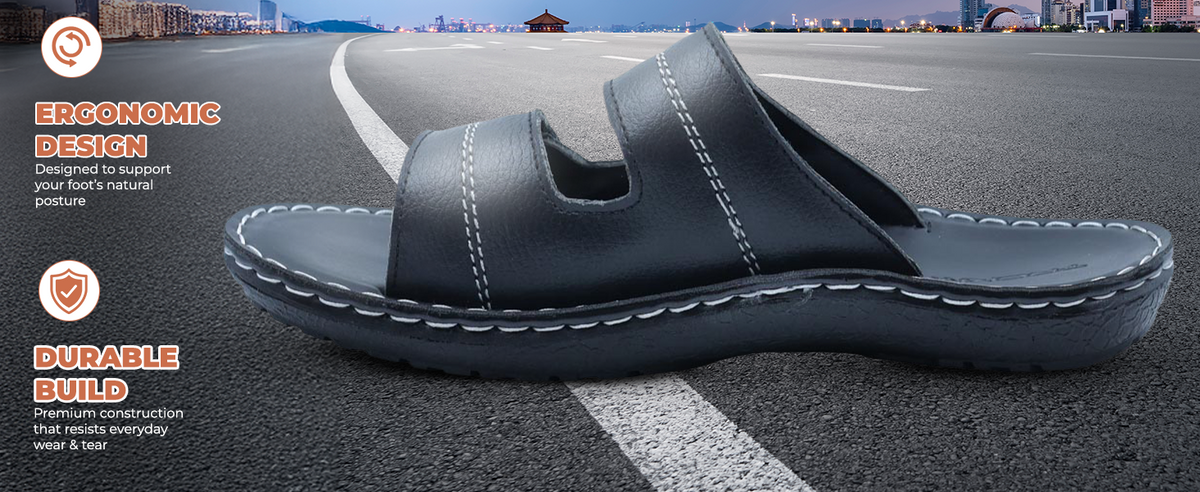 Men’s Open-Toe Sandals With Velcro Straps | TPG-3023 A+ Content