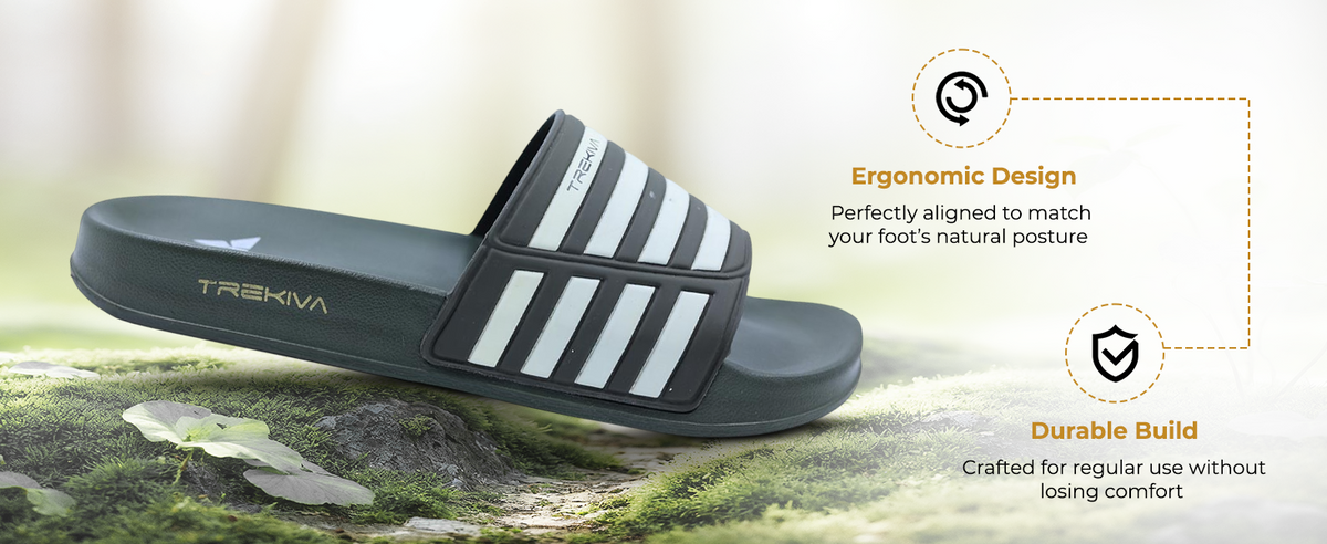 Comfort Unisex Slides With Soft & Flexible Footbed | TSG-2002 A+ Content