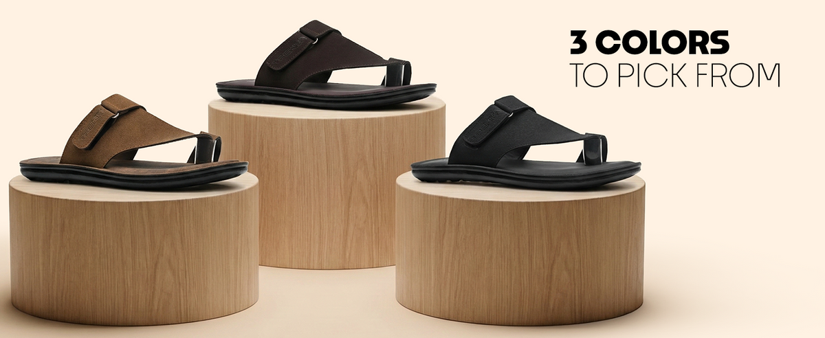 Men’s Open-Toe Sandals With Velcro Closure | TPG-3072 A+ Content