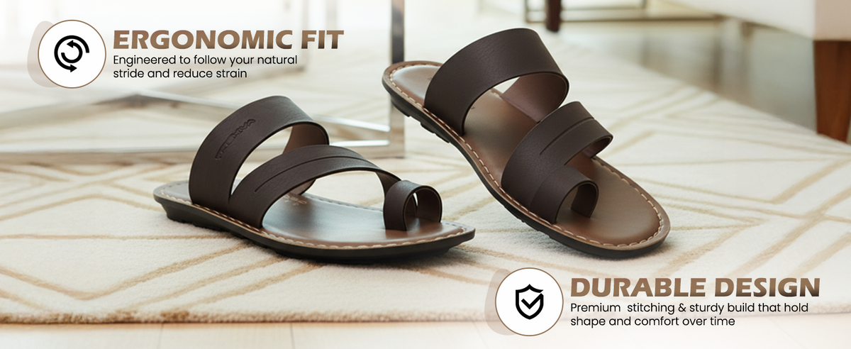 Men’s Open-Toe Slip-On Sandals With Cross Straps | TPG-3050 A+ Content